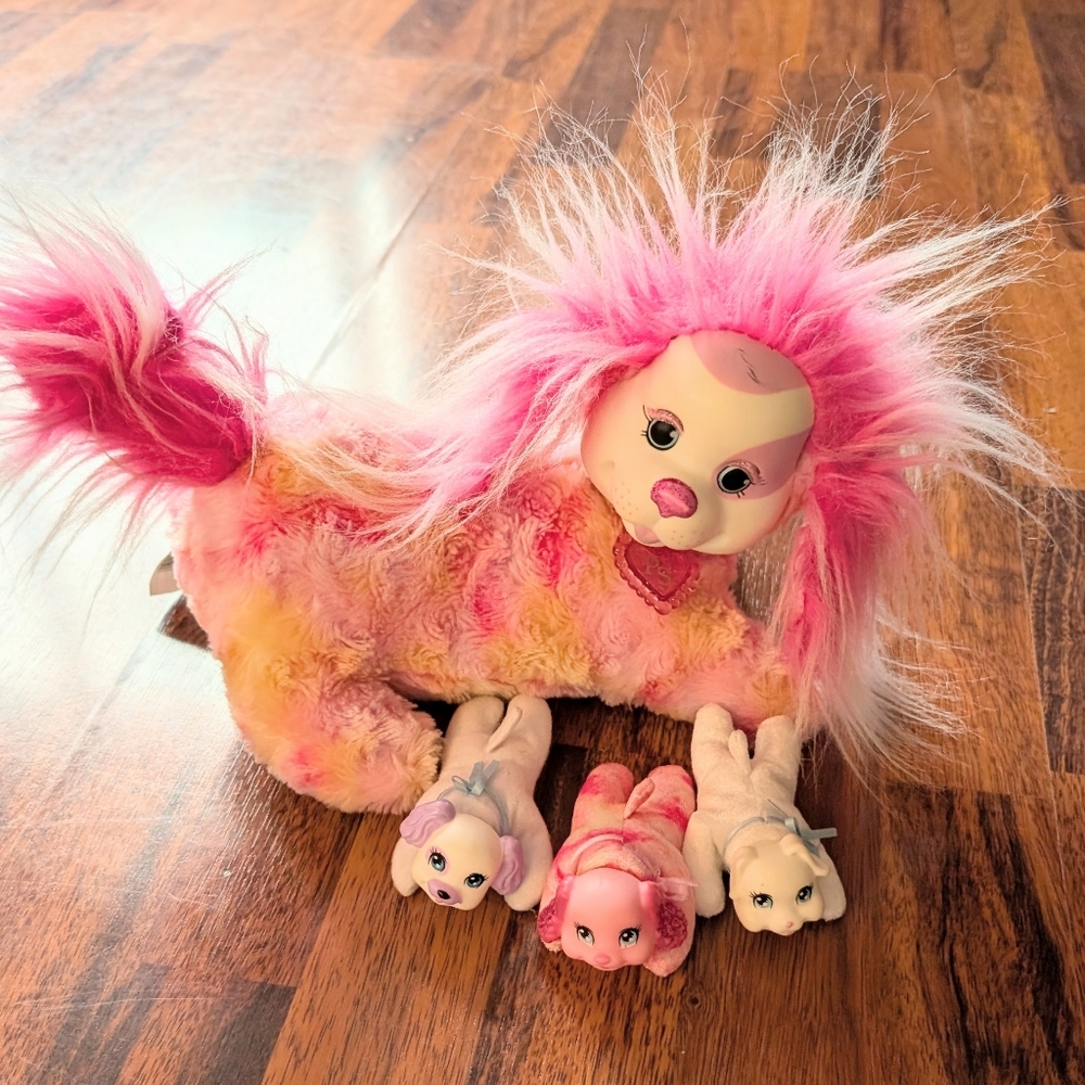 Puppy Surprise Mama Puppy And Three Babies Stuffed Animals